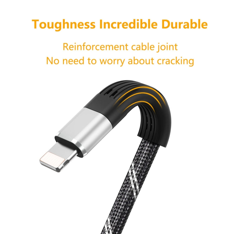 ENKAY ENK-CB201 Fishing Net Weaving USB to 8 Pin Data Transfer Charging Cable