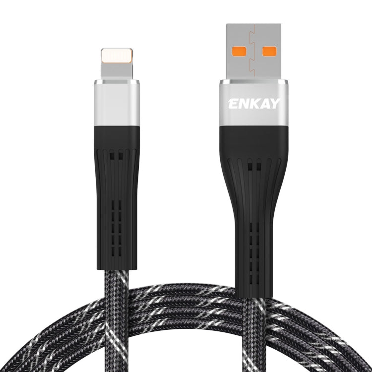 ENKAY ENK-CB201 Fishing Net Weaving USB to 8 Pin Data Transfer Charging Cable