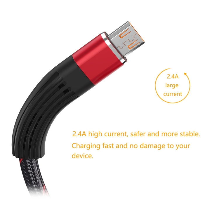 ENKAY ENK-CB301 Fishing Net Weaving USB to Micro Usb Data Transfer Charging Cable