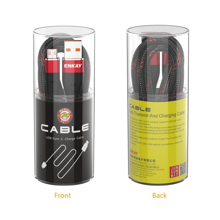 ENKAY ENK-CB301 Fishing Net Weaving USB to Micro Usb Data Transfer Charging Cable