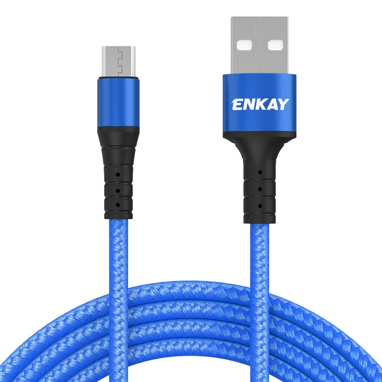 ENKAY ENK-CB302 Nylon Weaving USB to Micro USB Data Transfer Charging Cable