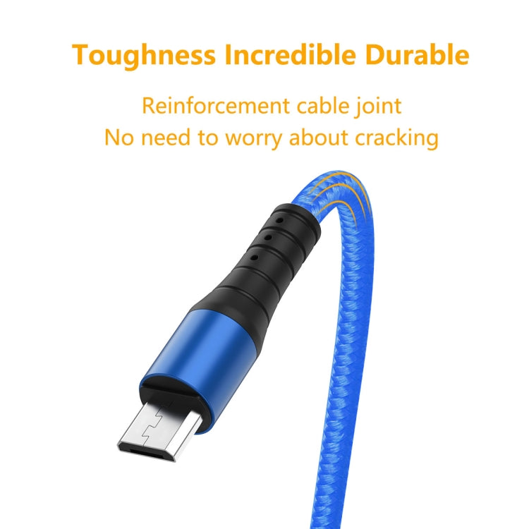 ENKAY ENK-CB302 Nylon Weaving USB to Micro USB Data Transfer Charging Cable