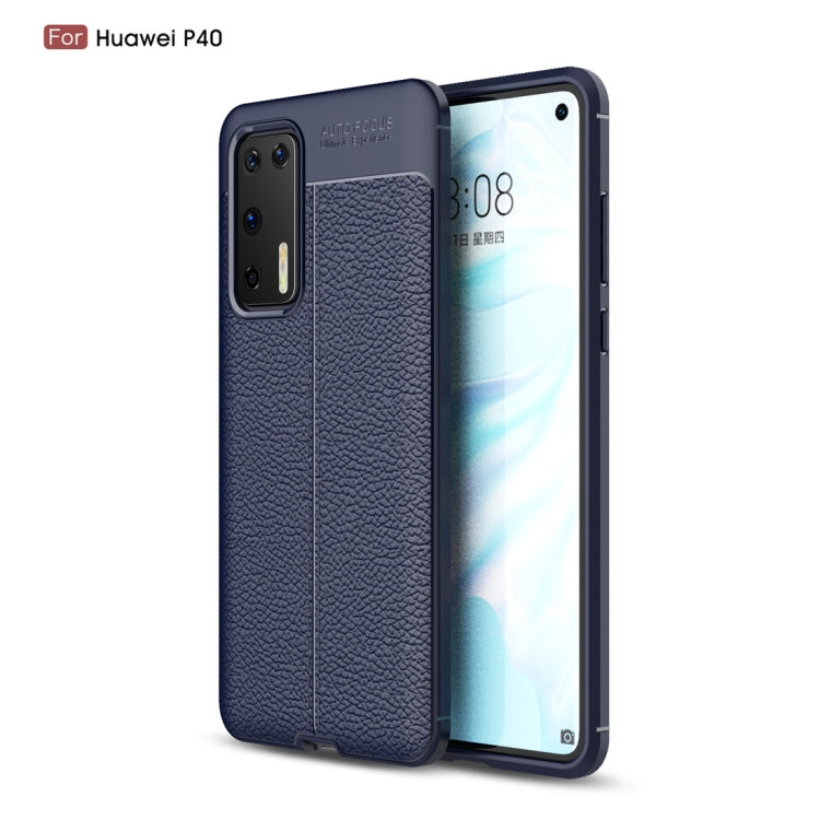 For Huawei P40 Litchi Texture TPU Shockproof Case