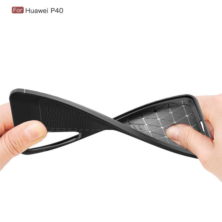 For Huawei P40 Litchi Texture TPU Shockproof Case