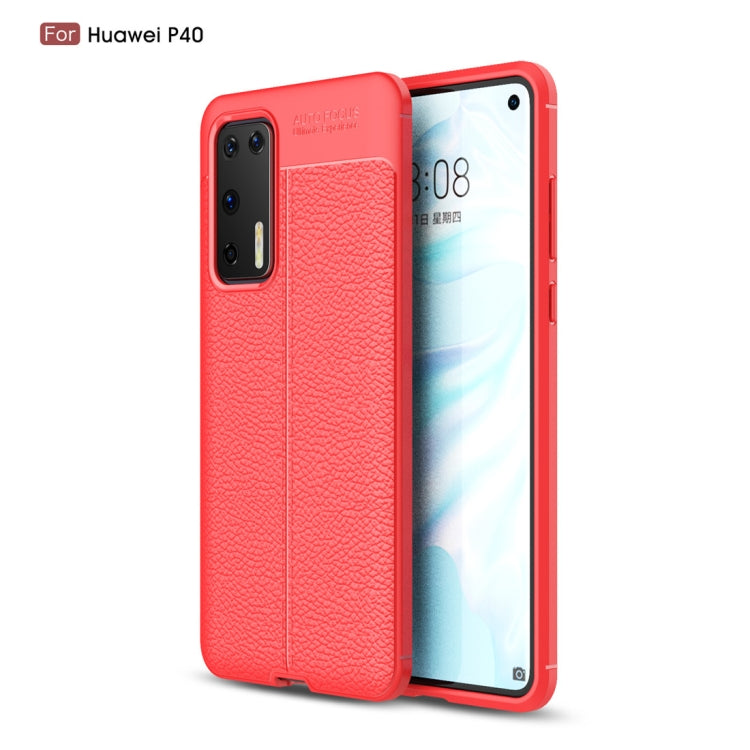 For Huawei P40 Litchi Texture TPU Shockproof Case