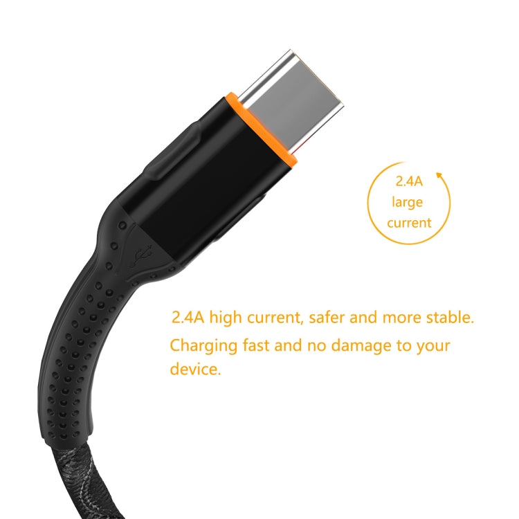 ENKAY ENK-CB103 Cloth Weaving Thread USB to USB Type-C Data Transfer Charging Cable