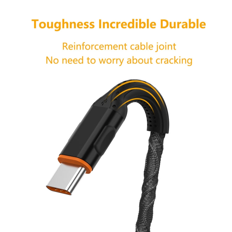 ENKAY ENK-CB103 Cloth Weaving Thread USB to USB Type-C Data Transfer Charging Cable