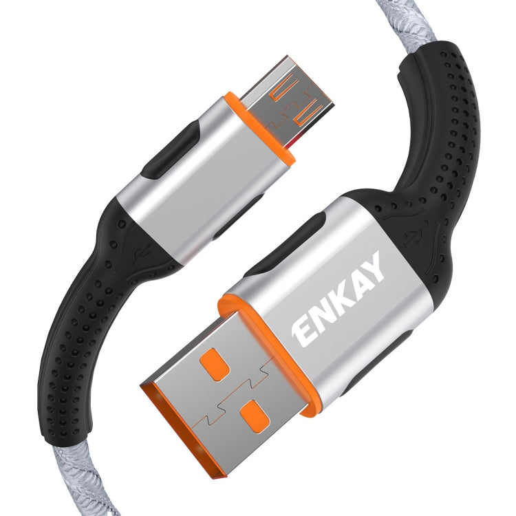 ENKAY ENK-CB303 Cloth Weaving Thread USB to Micro USB Data Transfer Charging Cable