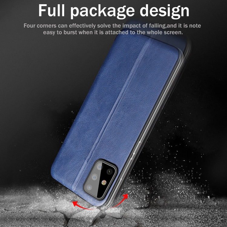 For Samsung Galaxy S20 Integrated Electricity Pressing Retro Texture Magnetic TPU+PU Leather Case with Card Slot & Holder