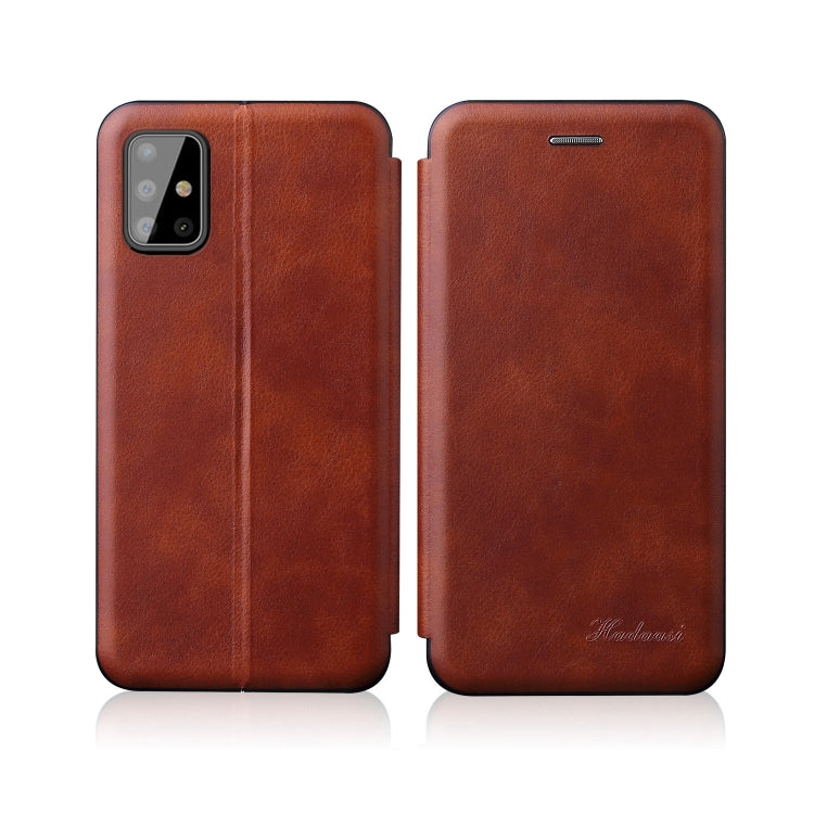 For Samsung Galaxy S20 Plus Integrated Electricity Pressing Retro Texture Magnetic TPU+PU Leather Case with Card Slot & Holder