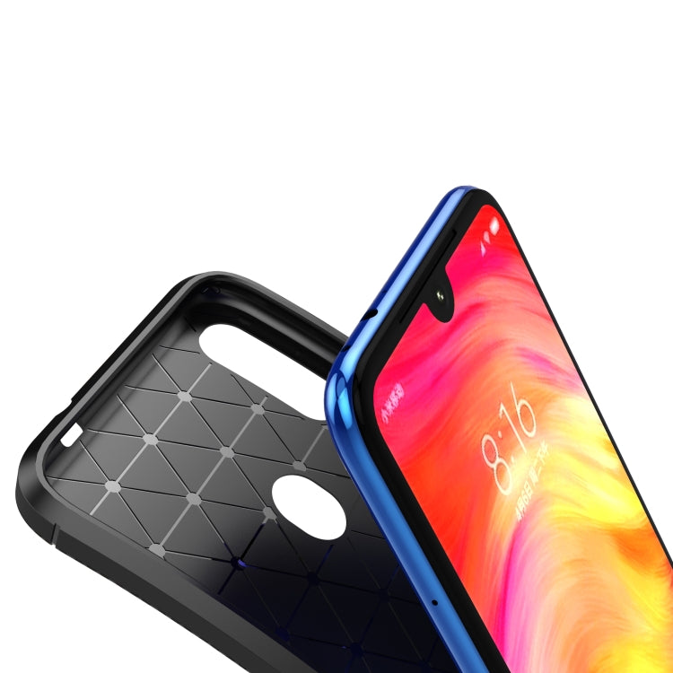 For OPPO A8 Carbon Fiber Texture Shockproof TPU Case