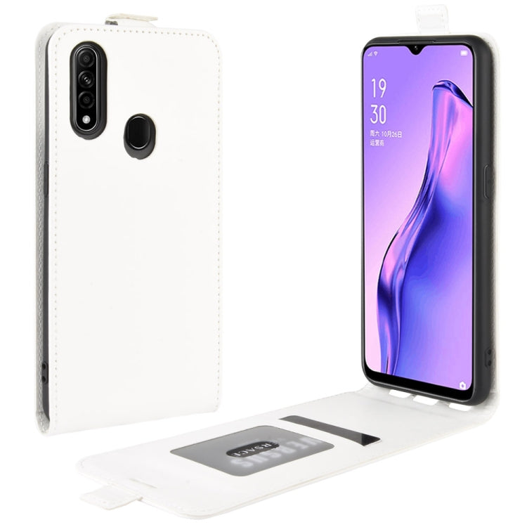 For Oppo A8 R64 Texture Single Vertical Flip Leather Protective Case with Card Slots & Photo Frame