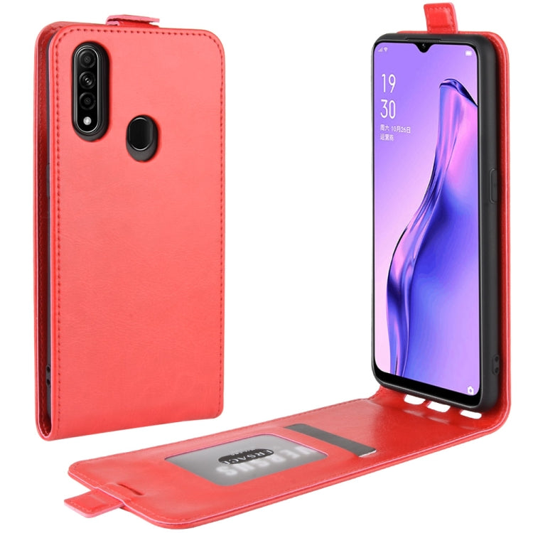 For Oppo A8 R64 Texture Single Vertical Flip Leather Protective Case with Card Slots & Photo Frame