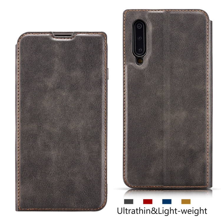 For Galaxy A70 Retro Simple Ultra-thin Magnetic Fitted Leather Flip Case   with Holder Card Slots Lanyard