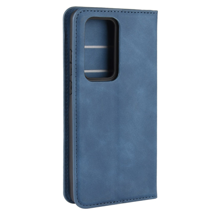 For Huawei P40 Pro Retro-skin Business Magnetic Suction Leather Case with Holder & Card Slots & Wallet