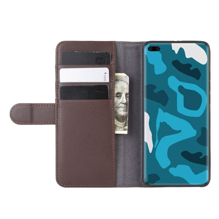 For Huawei P40 Pro Horizontal Flip Genuine Leather Case with Holder & Card Slots & Wallet