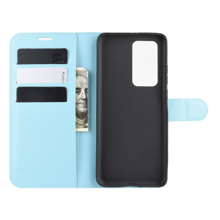 For Huawei P40 Pro Litchi Texture Horizontal Flip Protective Case with Holder & Card Slots & Wallet