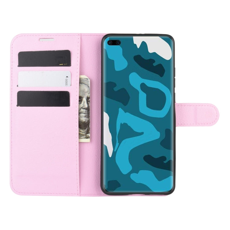 For Huawei P40 Pro Litchi Texture Horizontal Flip Protective Case with Holder & Card Slots & Wallet