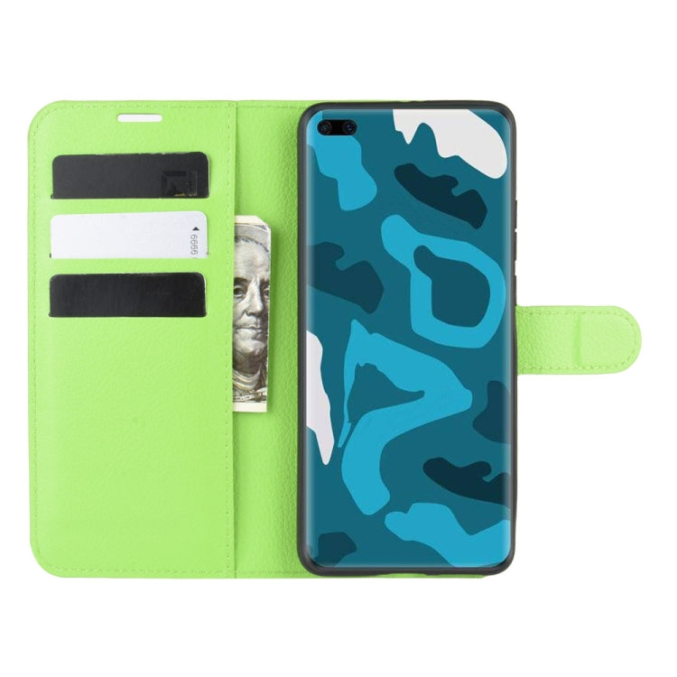 For Huawei P40 Pro Litchi Texture Horizontal Flip Protective Case with Holder & Card Slots & Wallet