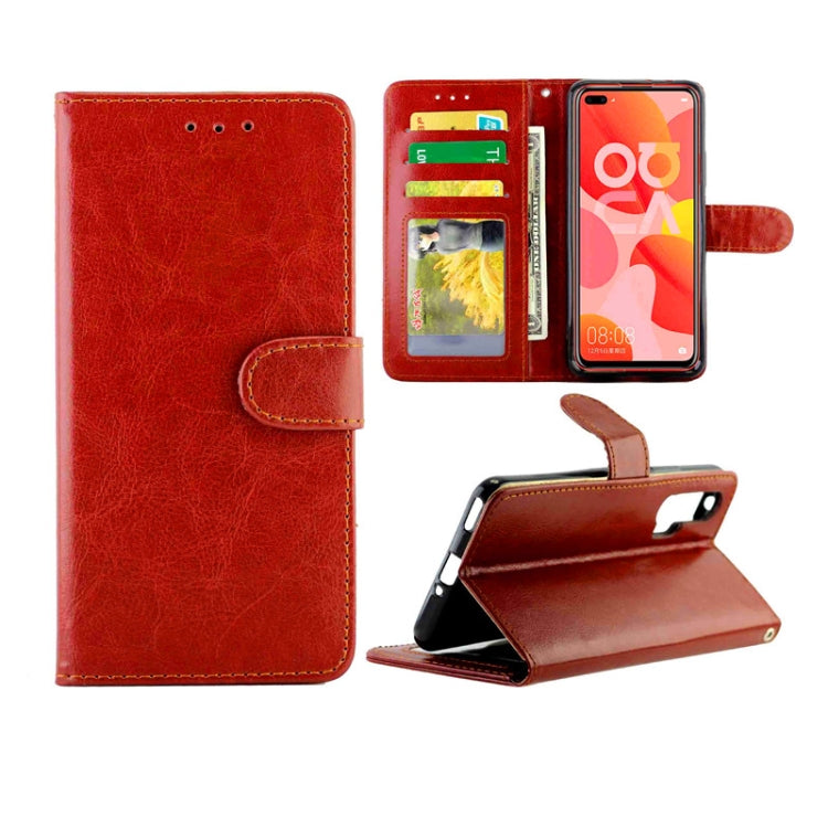 For Huawei Nova 6 Crazy Horse Texture Leather Horizontal Flip Protective Case with Holder & Card Slots & Wallet & Photo Frame