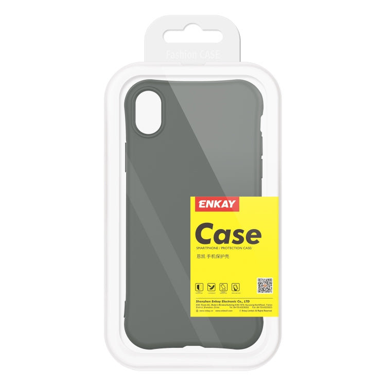 For iPhone XR ENKAY ENK-PC004 Solid Color TPU Slim Case Cover