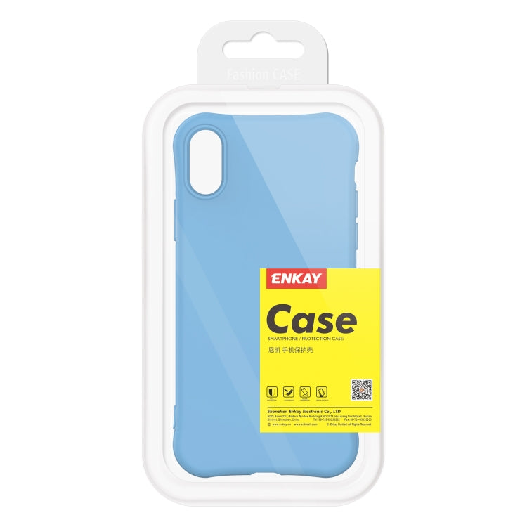 For iPhone XS / X ENKAY ENK-PC005 Solid Color TPU Slim Case Cover