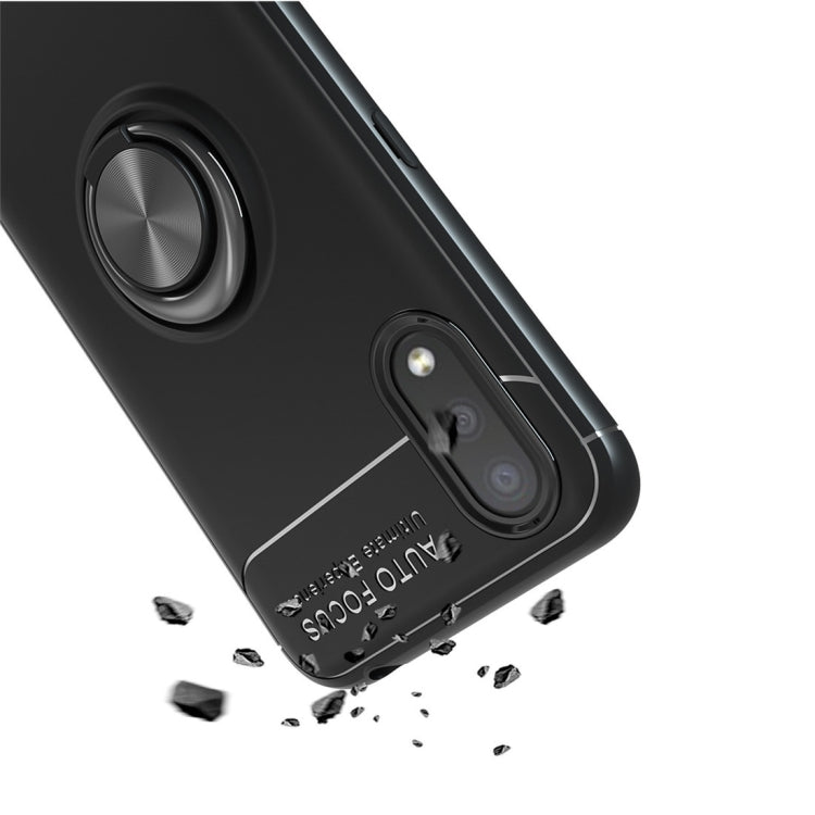 For Galaxy A01 Metal Ring Holder 360 Degree Rotating TPU Case