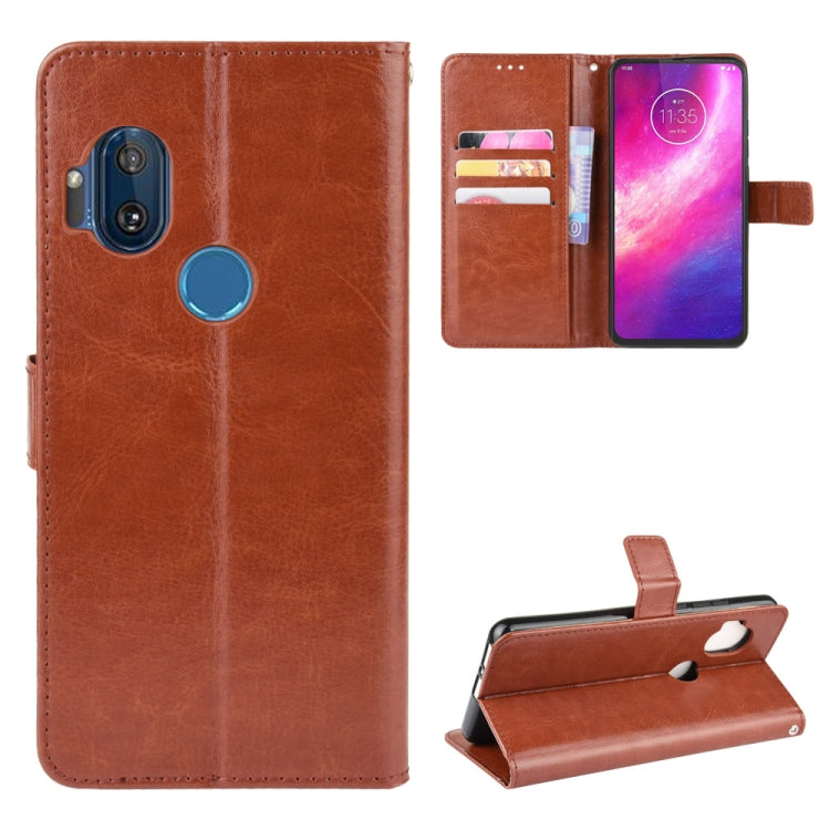 For Motorola One Hyper  Retro Crazy Horse Texture Horizontal Flip Leather Case with Holder & Card Slots & Photo Frame