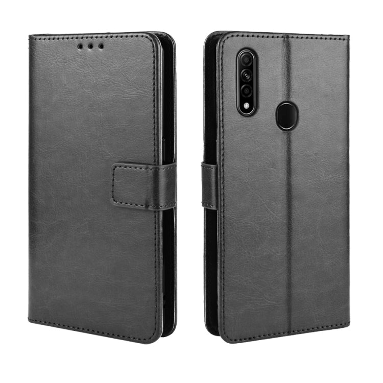 For Oppo A8 Retro Crazy Horse Texture Horizontal Flip Leather Case with Holder & Card Slots & Photo Frame