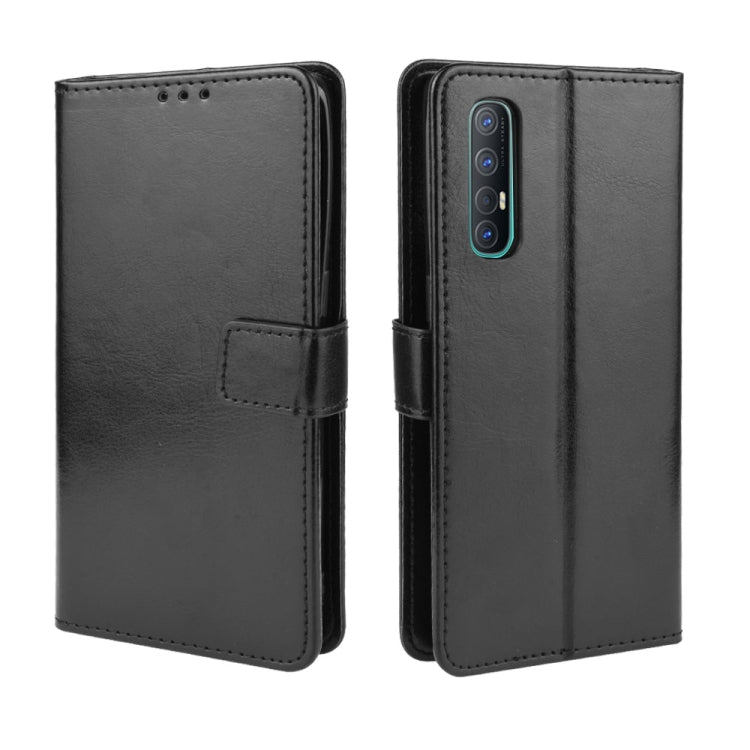 For OPPO Reno 3 Pro Crazy Horse Texture Horizontal Flip Leather Case with Holder & Card Slots & Photo Frame