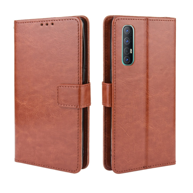 For OPPO Reno 3 Pro Crazy Horse Texture Horizontal Flip Leather Case with Holder & Card Slots & Photo Frame