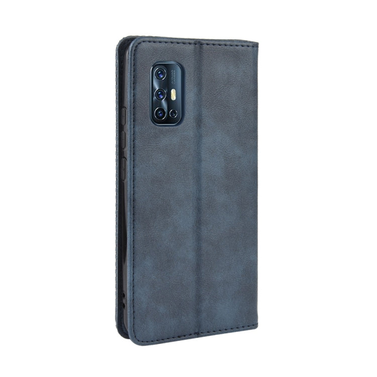 For vivo V17 (India) Magnetic Buckle Retro Crazy Horse Texture Horizontal Flip Leather Case with Holder & Card Slots & Photo Frame