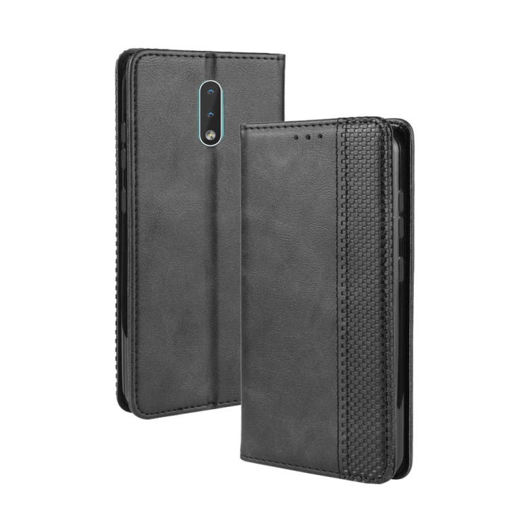 For Nokia 2.3 Magnetic Buckle Retro Crazy Horse Texture Horizontal Flip Leather Case with Holder & Card Slots & Photo Frame