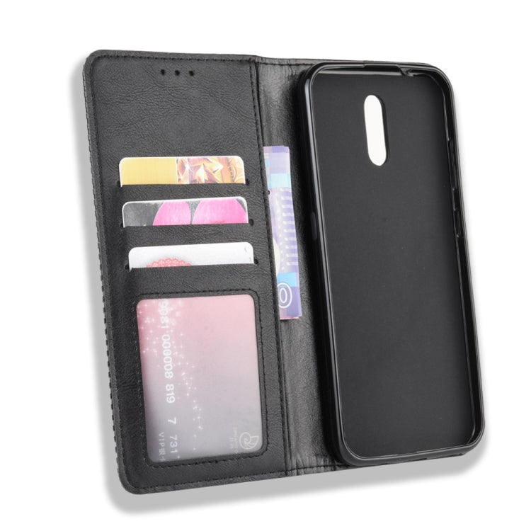 For Nokia 2.3 Magnetic Buckle Retro Crazy Horse Texture Horizontal Flip Leather Case with Holder & Card Slots & Photo Frame