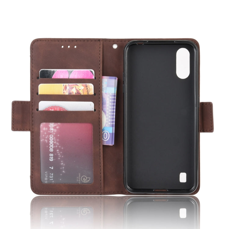 For Galaxy A01 Wallet Style Skin Feel Calf Pattern Leather Case with Separate Card Slots & Holder & Wallet & Photo Frame