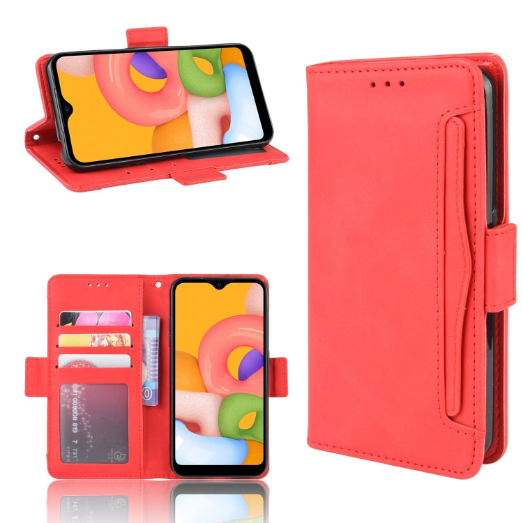 For Galaxy A01 Wallet Style Skin Feel Calf Pattern Leather Case with Separate Card Slots & Holder & Wallet & Photo Frame