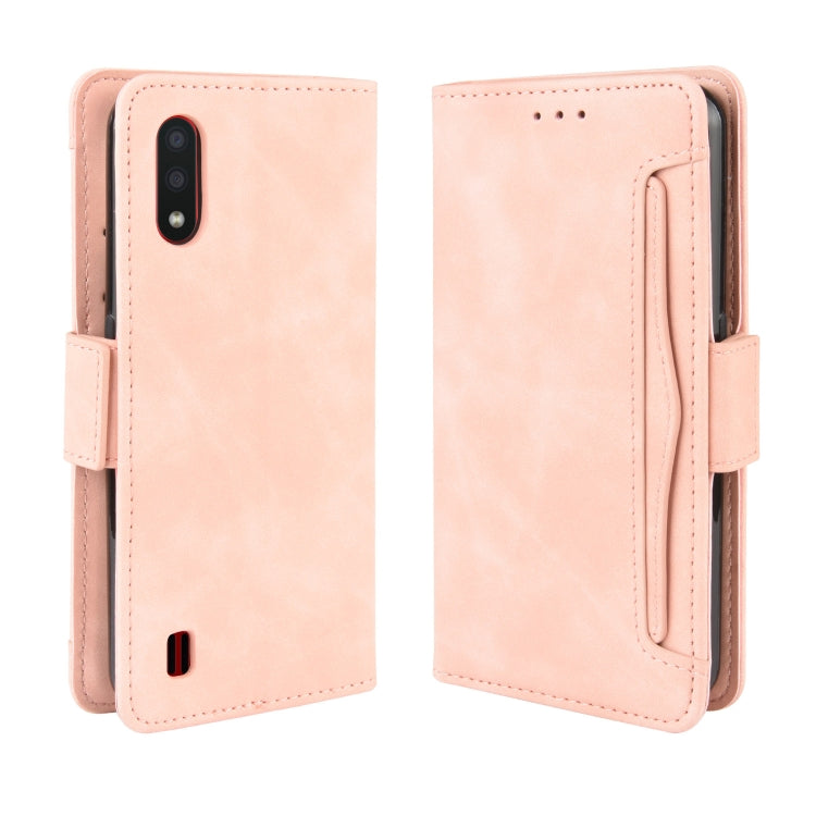 For Galaxy A01 Wallet Style Skin Feel Calf Pattern Leather Case with Separate Card Slots & Holder & Wallet & Photo Frame