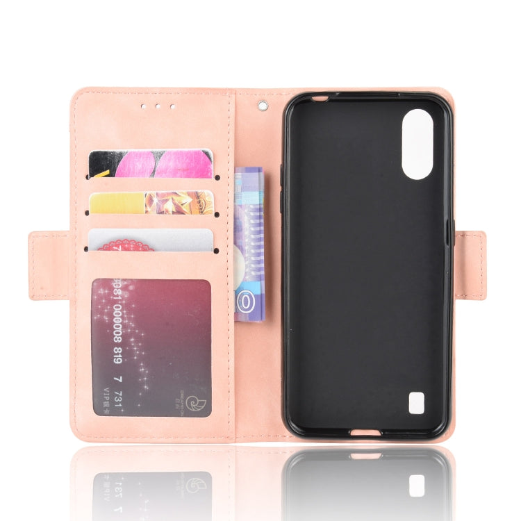 For Galaxy A01 Wallet Style Skin Feel Calf Pattern Leather Case with Separate Card Slots & Holder & Wallet & Photo Frame