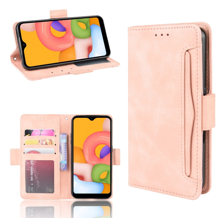 For Galaxy A01 Wallet Style Skin Feel Calf Pattern Leather Case with Separate Card Slots & Holder & Wallet & Photo Frame