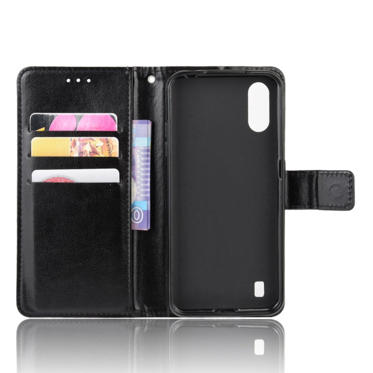 For Galaxy A01 Retro Crazy Horse Texture Horizontal Flip Leather Case with Holder & Card Slots & Photo Frame