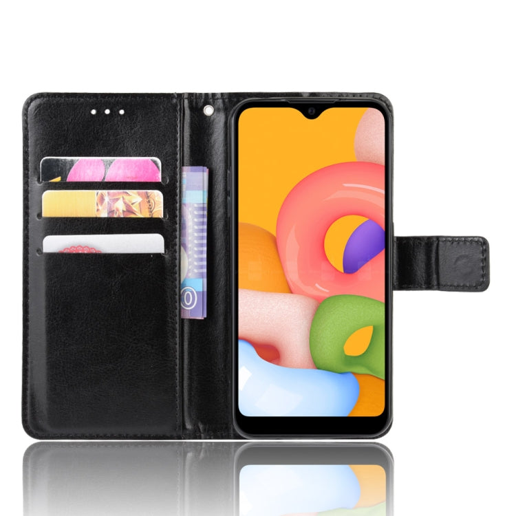 For Galaxy A01 Retro Crazy Horse Texture Horizontal Flip Leather Case with Holder & Card Slots & Photo Frame