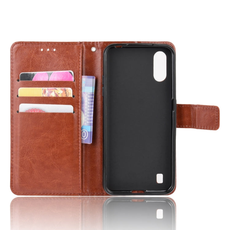 For Galaxy A01 Retro Crazy Horse Texture Horizontal Flip Leather Case with Holder & Card Slots & Photo Frame