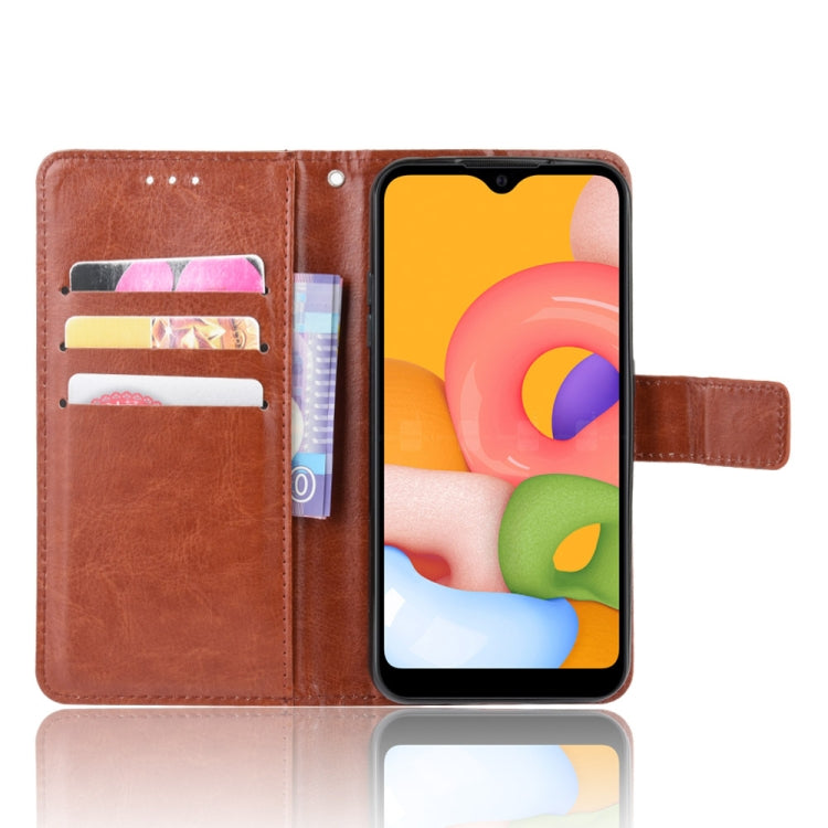 For Galaxy A01 Retro Crazy Horse Texture Horizontal Flip Leather Case with Holder & Card Slots & Photo Frame