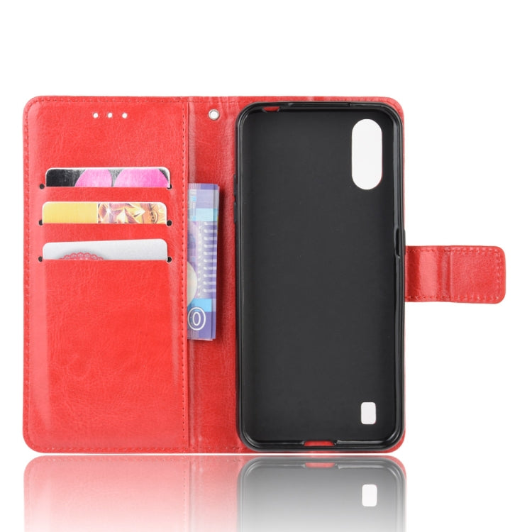 For Galaxy A01 Retro Crazy Horse Texture Horizontal Flip Leather Case with Holder & Card Slots & Photo Frame