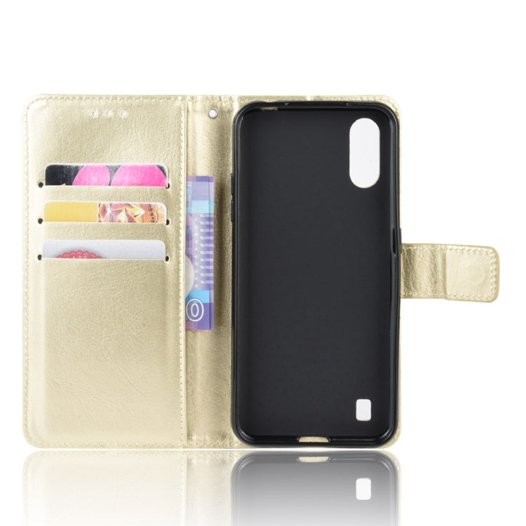 For Galaxy A01 Retro Crazy Horse Texture Horizontal Flip Leather Case with Holder & Card Slots & Photo Frame