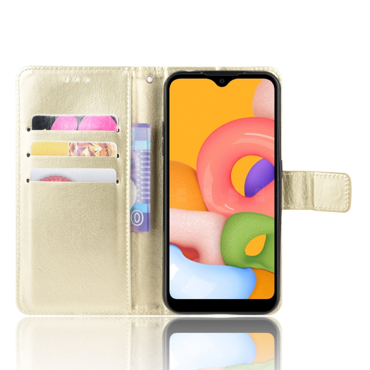 For Galaxy A01 Retro Crazy Horse Texture Horizontal Flip Leather Case with Holder & Card Slots & Photo Frame