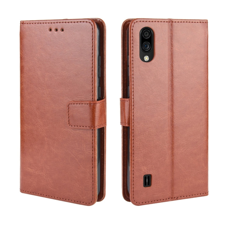 For ZTE Blade A5 2020 Retro Crazy Horse Texture Horizontal Flip Leather Case with Holder & Card Slots & Photo Frame