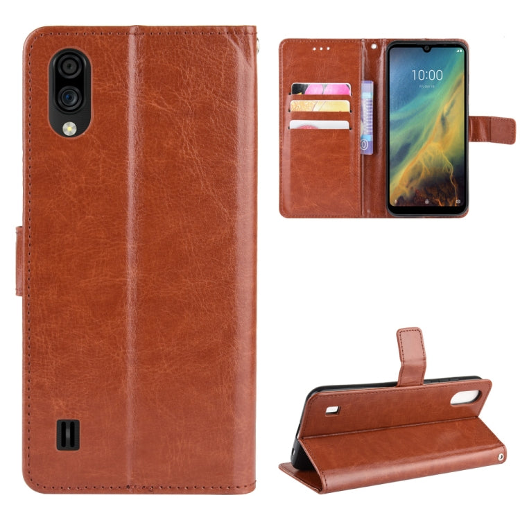 For ZTE Blade A5 2020 Retro Crazy Horse Texture Horizontal Flip Leather Case with Holder & Card Slots & Photo Frame