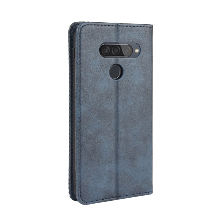 For LG Q70 Magnetic Buckle Retro Crazy Horse Texture Horizontal Flip Leather Case with Holder & Card Slots & Photo Frame