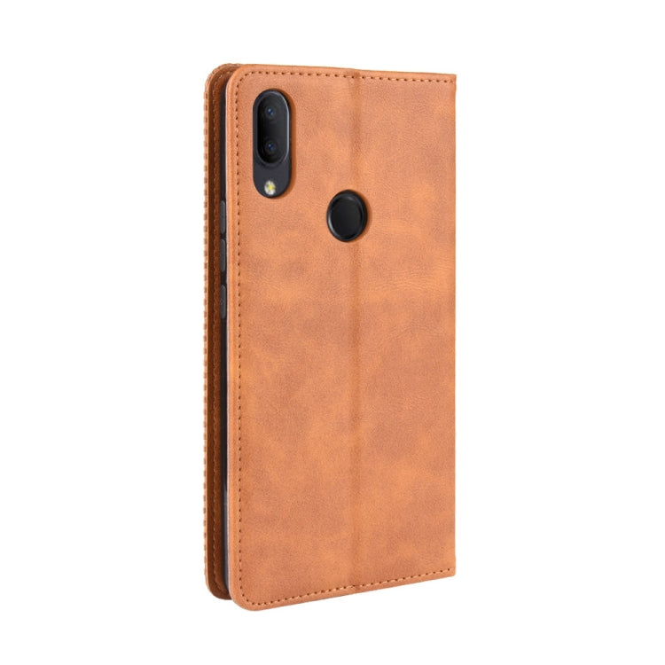 For Alcatel 3V (2019) Magnetic Buckle Retro Crazy Horse Texture Horizontal Flip Leather Case with Holder & Card Slots & Photo Frame
